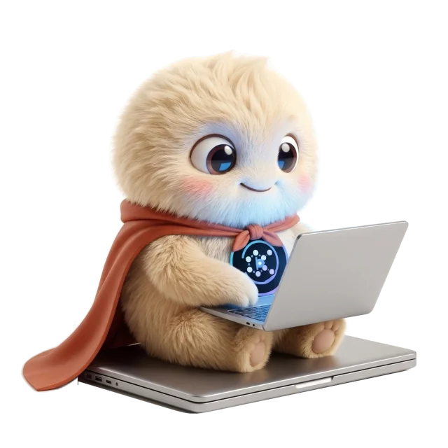 The SuperLocalMemory mascot connecting agents from its laptop